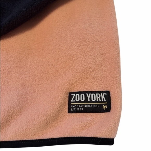 Zoo York Black and Pink color block Pullover. Size Large-Faux Front pocket - Picture 3 of 8